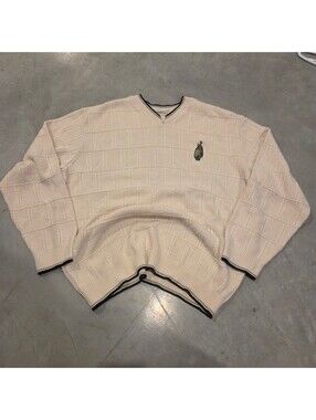 Arnold Palmer cream textured knit sweater